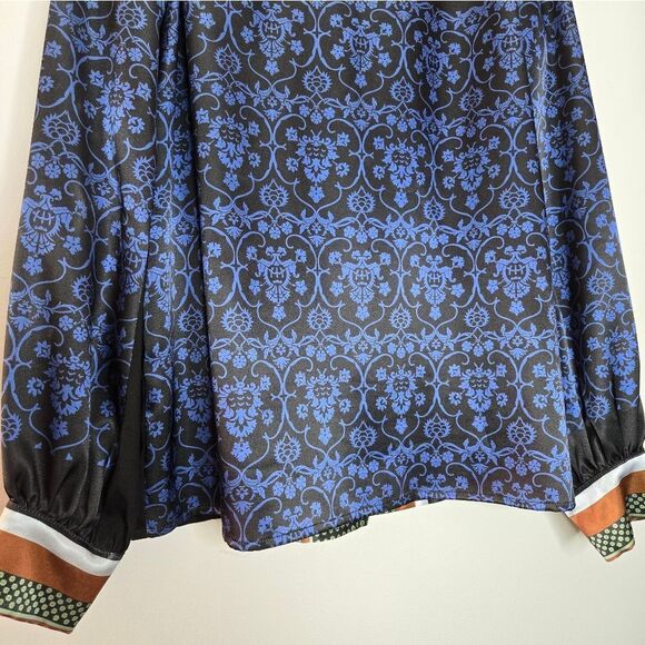 Clover Canyon Long Sleeves Floral Open Back Button Closure Blouse Small - Picture 2 of 9